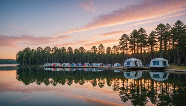 Le charme des campings situés au bord des lacs girondins